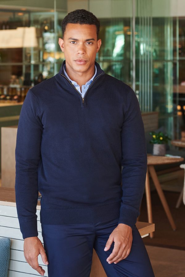 henbury H729 MEN’S 1/4 ZIP JUMPER