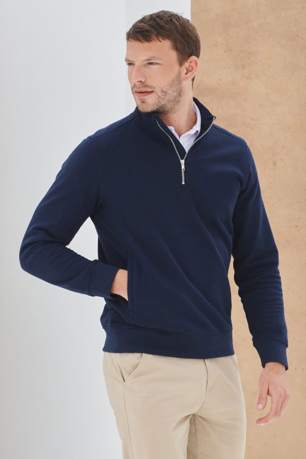 Henbury H842 Unisex Sustainable 1/4 Zip Sweatshirt