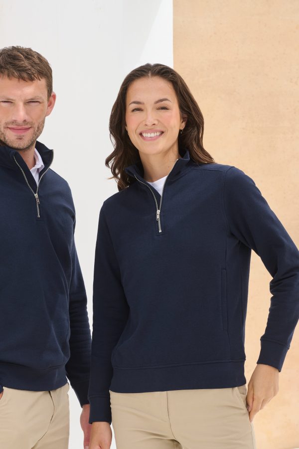 henbury H842 Unisex Sustainable 1/4 Zip Sweatshirt
