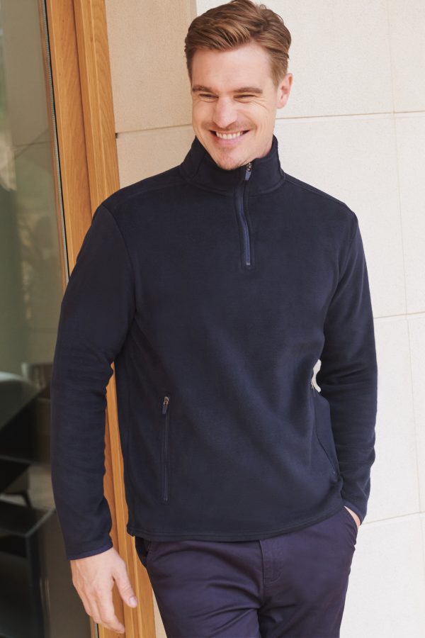 Henbury H858 1/4 ZIP MICROFLEECE TOP