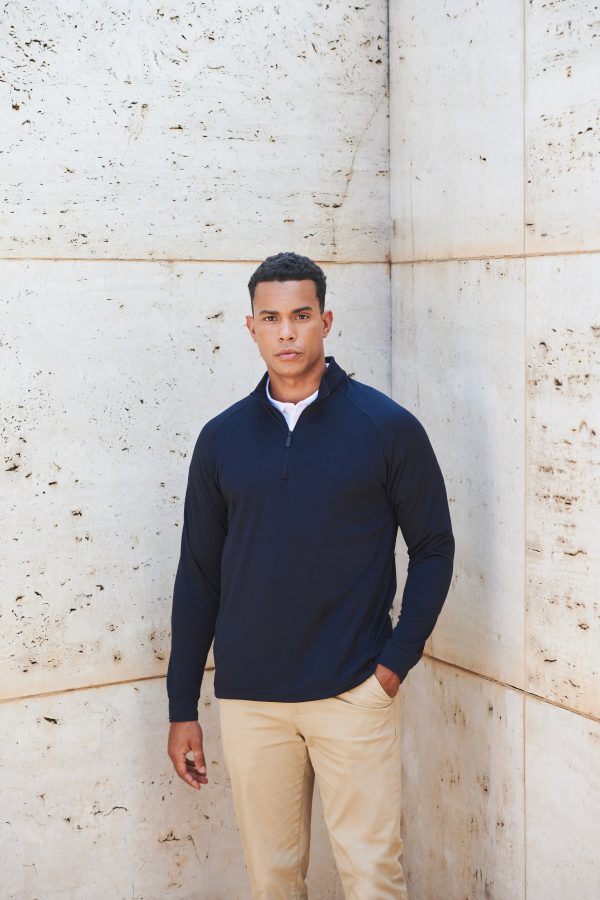 henbury H862 1/4 ZIP TOP WITH WICKING FINISH