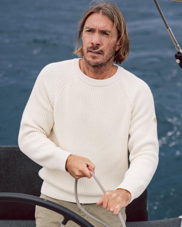 Henri Lloyd Golant Ribbed Crew - Ecru