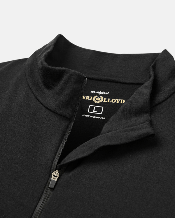 Henri Lloyd Merino 200 Zip Top - Black