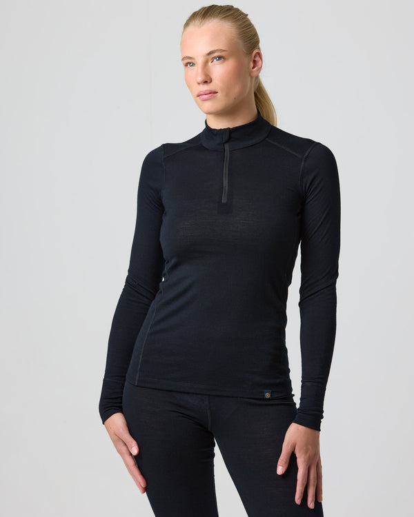 Henri Lloyd Merino 200 Zip Top Wmn - Black