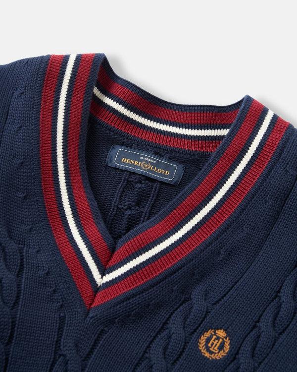 Henri Lloyd Trafford V-Knit Jumper - Navy Blue