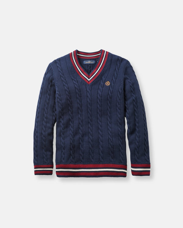 henri lloyd Trafford V-Knit Jumper - Navy Blue