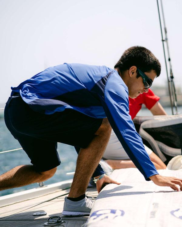 Henri Lloyd Men's Dynamic Dri Fast Long Sleeve Tee - Cygnet Blue