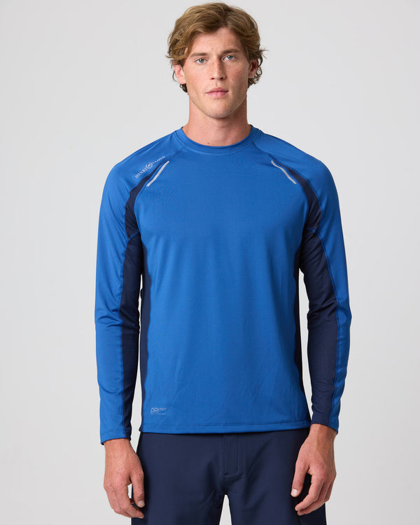 Henri Lloyd Men's Dynamic Dri Fast Long Sleeve Tee - Cygnet Blue
