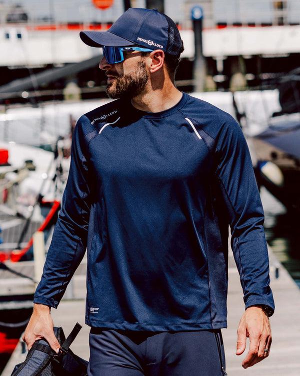 Henri Lloyd Men's Dynamic Dri Fast Long Sleeve Tee - Navy Blue