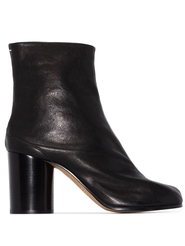 henrik vibskov 80 mm Tabi Boot - Black Vintage Leather