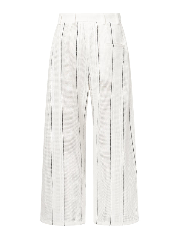 Henrik Vibskov Alexis - Net Weave White With Black Stripes