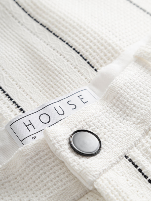 Henrik Vibskov Alexis - Net Weave White With Black Stripes