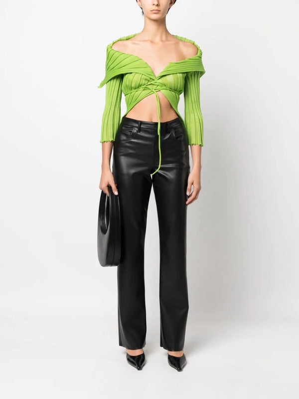 Henrik Vibskov Ara Wide Collar Cardigan - Apple Green