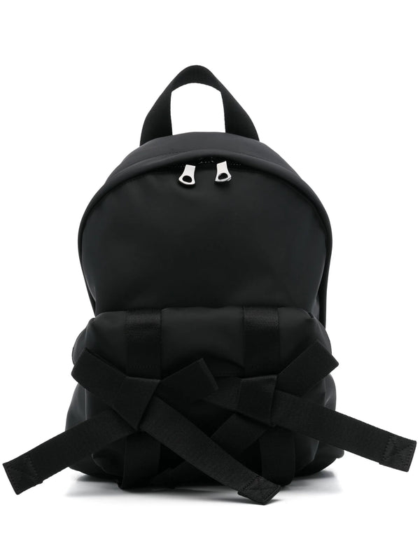 henrik vibskov Bow Front Backpack with Embroidery – Black/Pearl