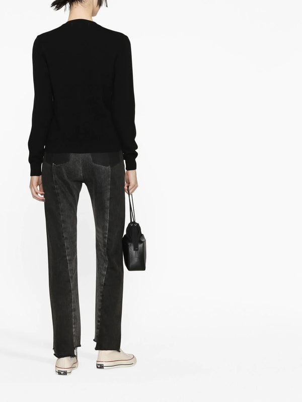 Henrik Vibskov CDG Play X Invader Womens Black Cardigan - Pixelated Heart