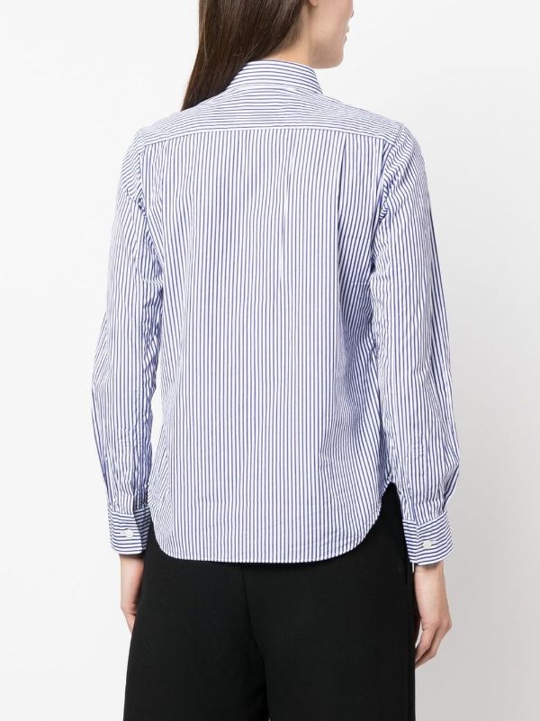 Henrik Vibskov CDG Play X Invader Womens Striped Shirt - Pixelated Heart