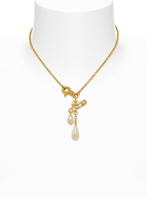 Henrik Vibskov Claude Small Necklace - Gold/Creamrose Pearl