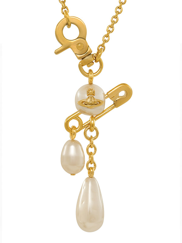 henrik vibskov Claude Small Necklace - Gold/Creamrose Pearl