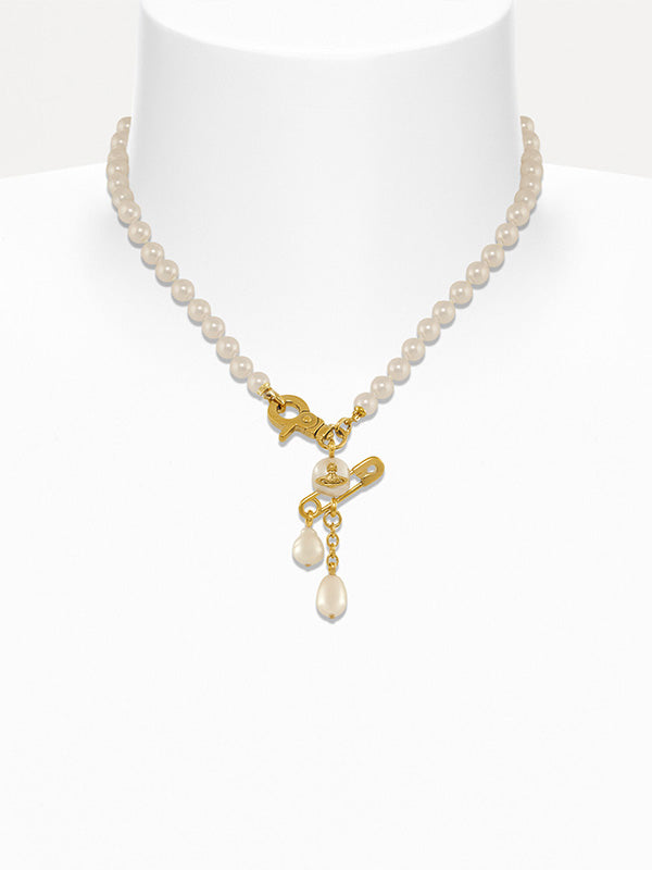 Henrik Vibskov Claude Small Pearl Necklace - Gold/Cream