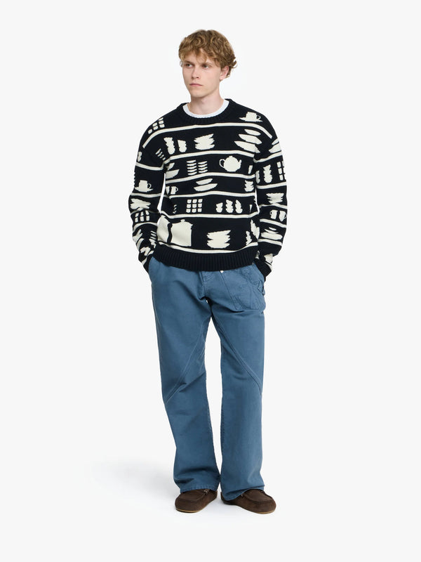 Henrik Vibskov Crockery Jacquard Jumper - Black/White