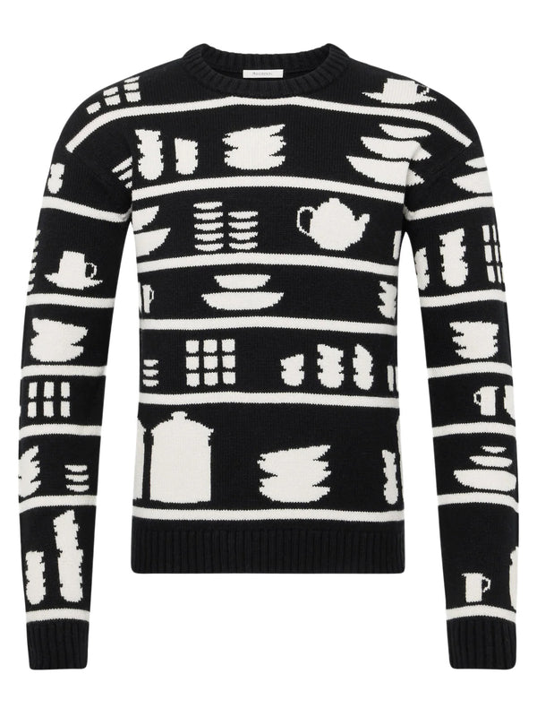 henrik vibskov Crockery Jacquard Jumper - Black/White