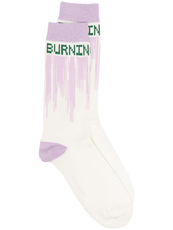 henrik vibskov Dripping Love Socks Homme - Purple Love Burning