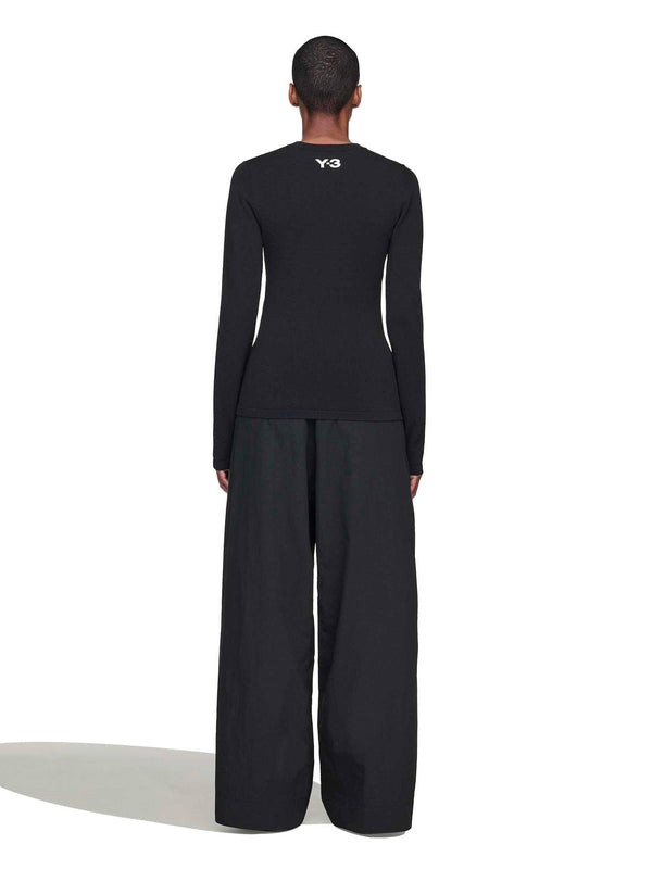 Henrik Vibskov Fitted Cinched Long Sleeve T-shirt – Black