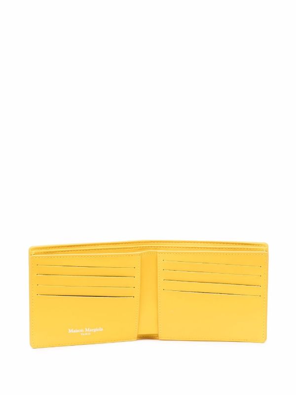 Henrik Vibskov Four-Stitch Logo Bi-Fold Wallet - Yellow