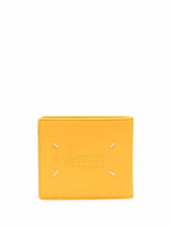 henrik vibskov Four-Stitch Logo Bi-Fold Wallet - Yellow