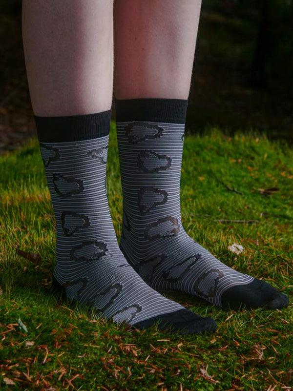 Henrik Vibskov Hand Jelly Transparent Socks Femme - Black White Jelly