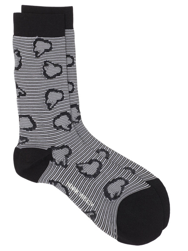 henrik vibskov Hand Jelly Transparent Socks Femme - Black White Jelly