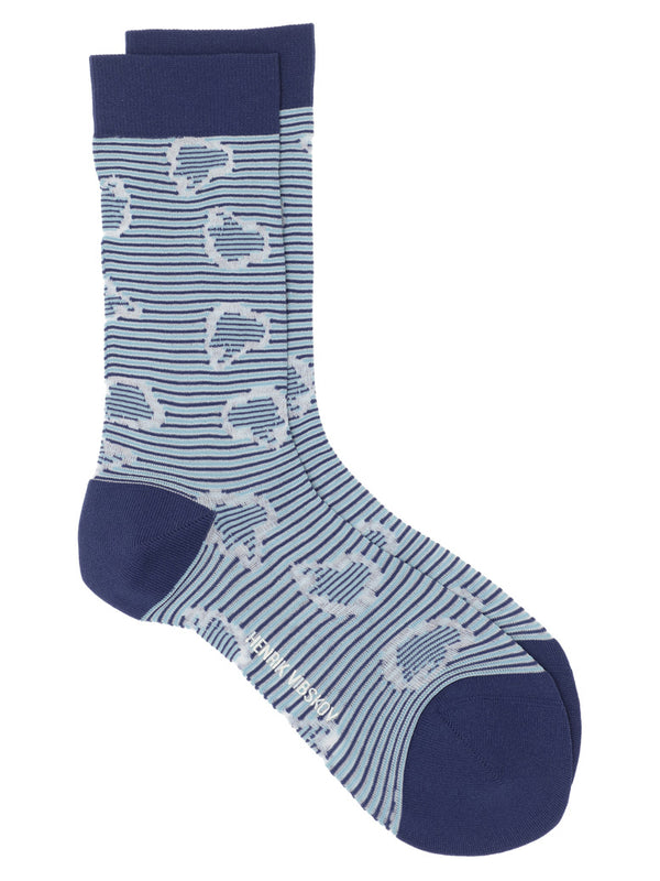 henrik vibskov Hand Jelly Transparent Socks Femme - Blue White Jelly