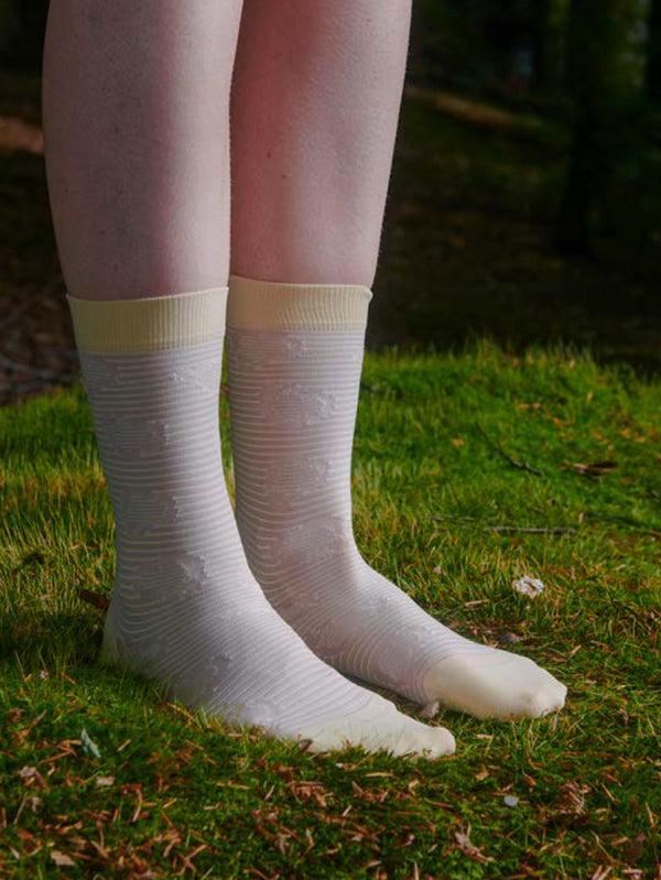 Henrik Vibskov Hand Jelly Transparent Socks Femme - Creme White Jelly