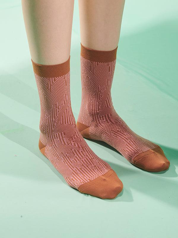 Henrik Vibskov Handsome Hands Socks Femme - Brown Handsome Pink