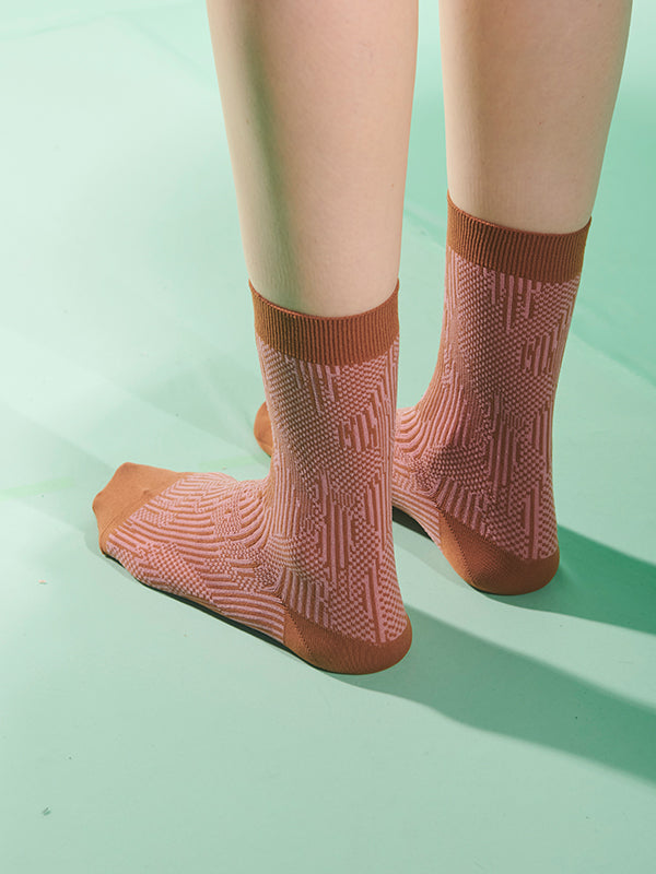 Henrik Vibskov Handsome Hands Socks Femme - Brown Handsome Pink