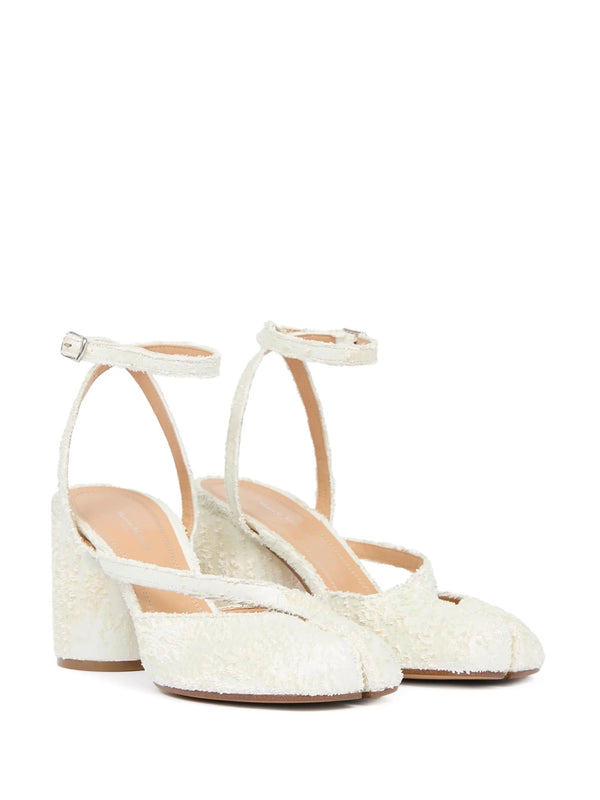 Henrik Vibskov 80mm Tabi Sandal Pump - White Pearly