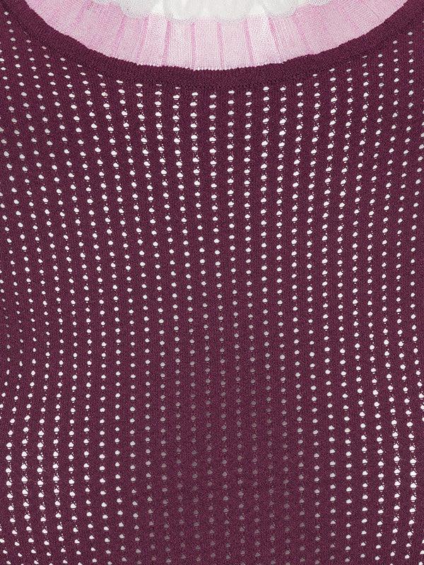 Henrik Vibskov Ajour Turtleneck - Bordeaux Ajour