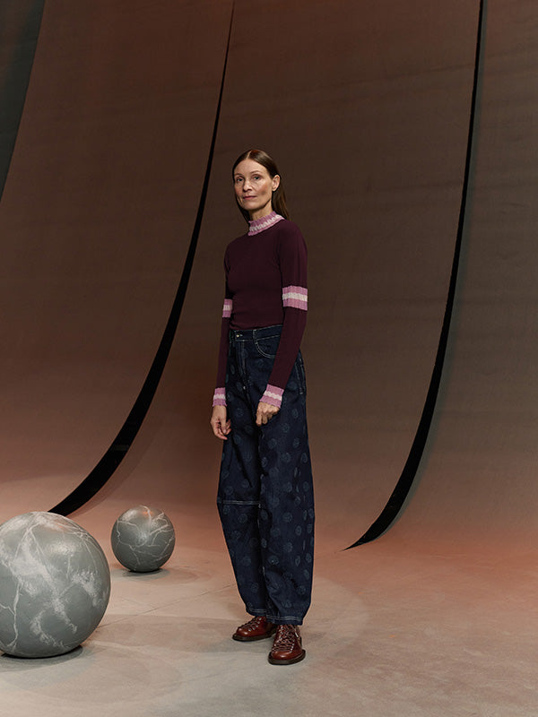 Henrik Vibskov Ajour Turtleneck - Bordeaux Ajour