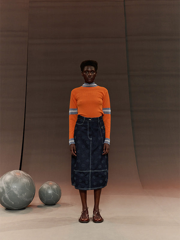 Henrik Vibskov Ajour Turtleneck - Orange Ajour