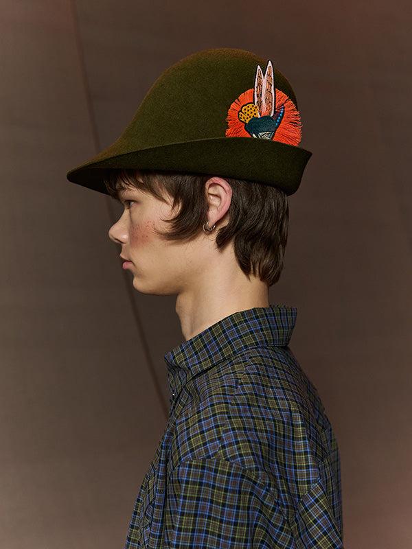 Henrik Vibskov Altitude Felt Hat - Green Felt