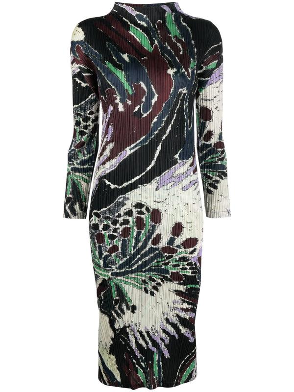 henrik vibskov AW23 Mock Neck Dress - Frosty Forest