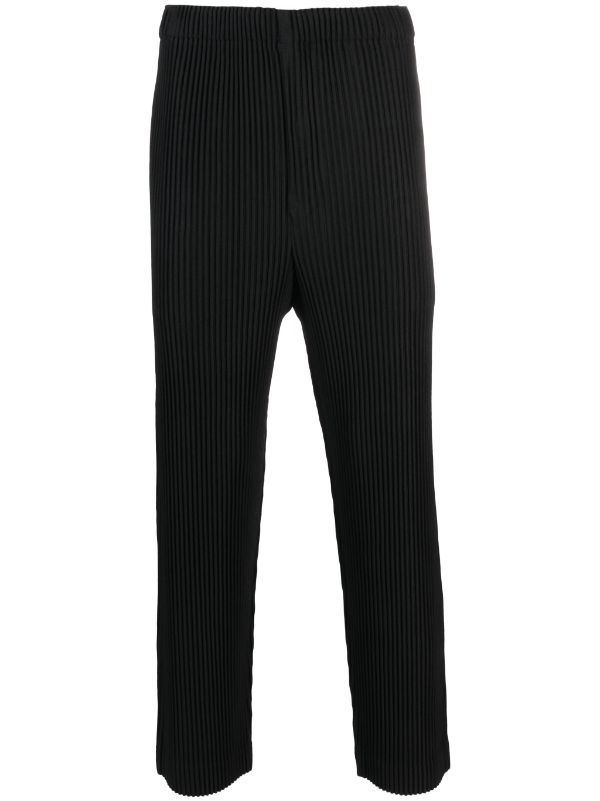 henrik vibskov AW23 Slim Fit Pleated Pants - Black