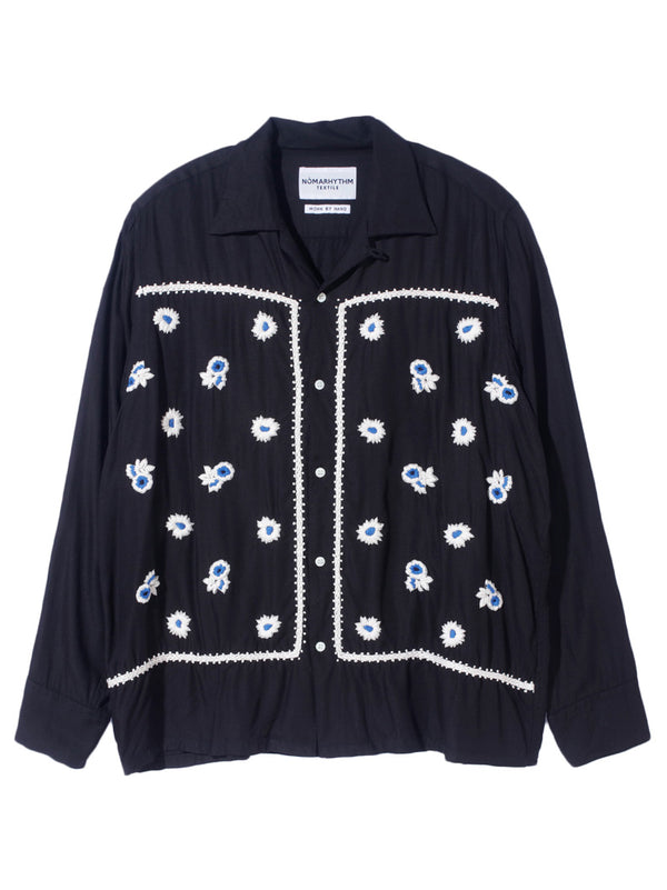 henrik vibskov Bandana Hand Embroidery Shirt - Black