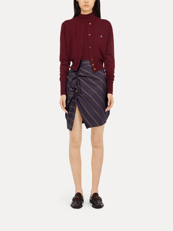 Henrik Vibskov Bea Cropped Cardigan – Brick Red Knit