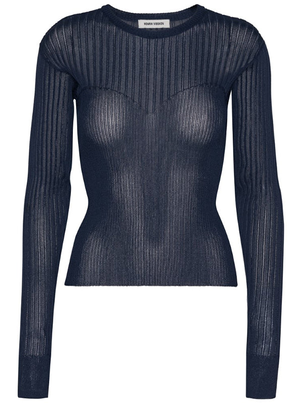 henrik vibskov Bell Knit Blouse - Navy