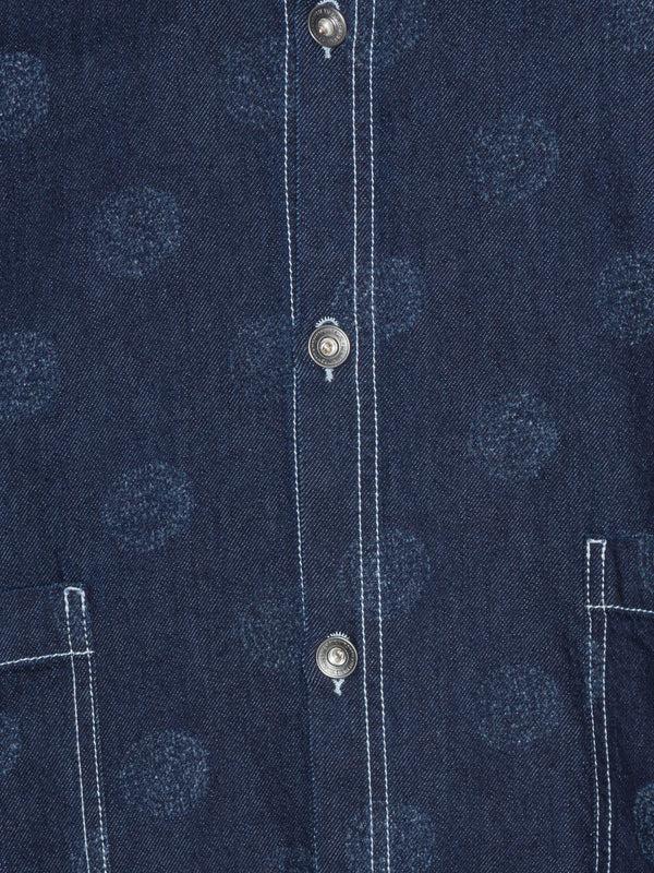 Henrik Vibskov Big Denim Shirt - Needle Punch Dots