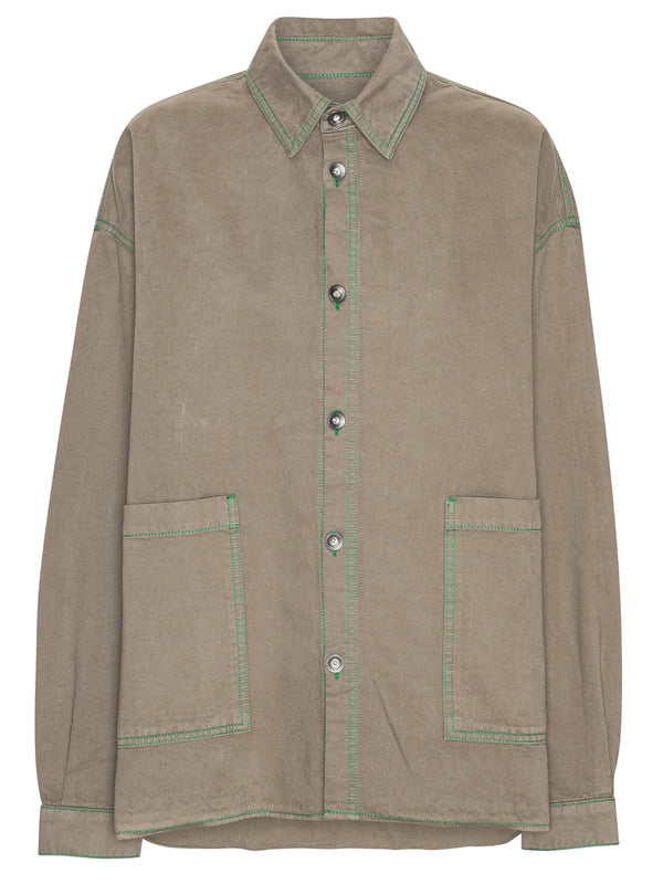 henrik vibskov Big Denim Shirt - Walnut