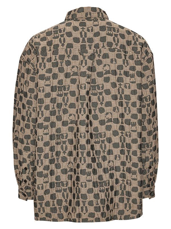 Henrik Vibskov Big Shirt - Brown Black Chess
