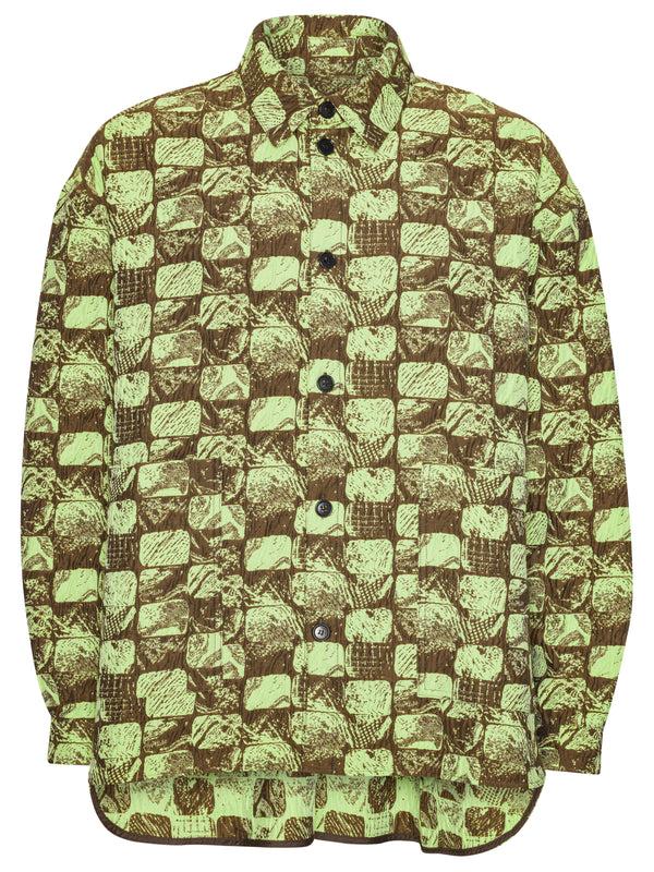 henrik vibskov Big Shirt - Footprints Brown