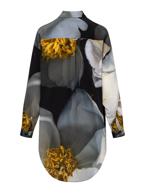 Henrik Vibskov Big Shirt - Print F White Roses